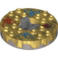 Lego spinner 6x6 otočný kulatý základ průměr 47.79, stříbrná (6004305)